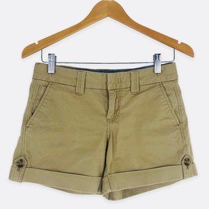 Banana Republic Weekend Cotton Khaki Shorts SZ 0